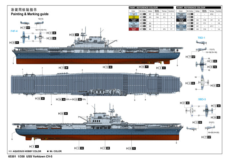 1:350 USS Yorktown CV-5