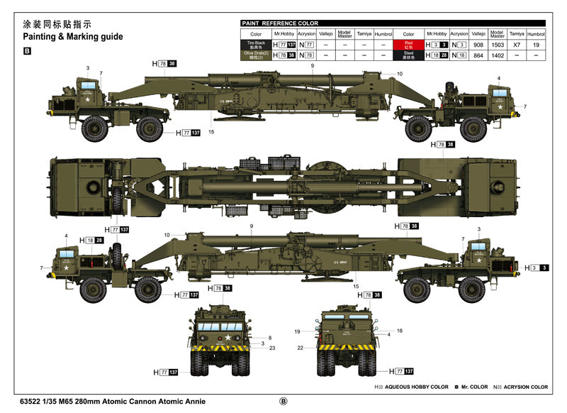 1:35 M65 280mm Atomic Canon Atomic Annie