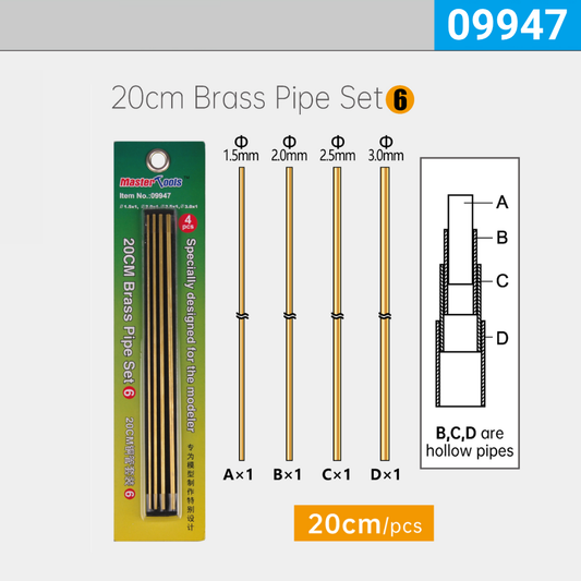 20cm Brass Pipe Set (Type 6)