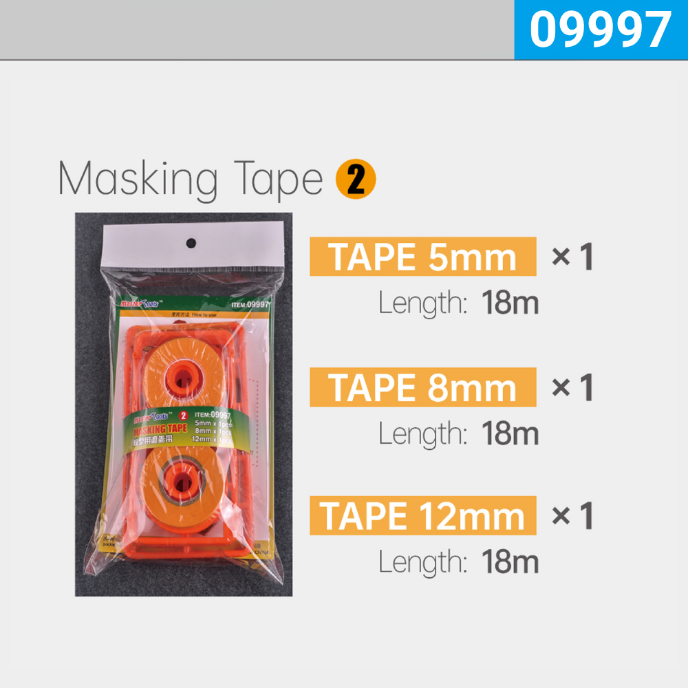 Masking Tape ②5mm*1 , 8mm*1, 12mm*1