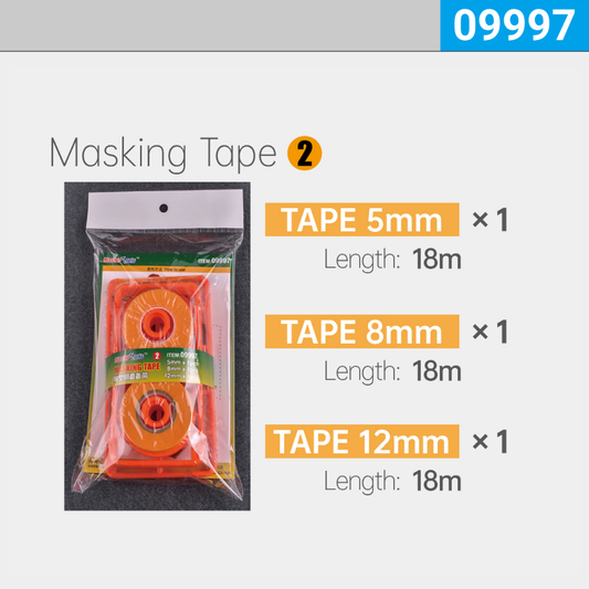 Masking Tape ②5mm*1 , 8mm*1, 12mm*1