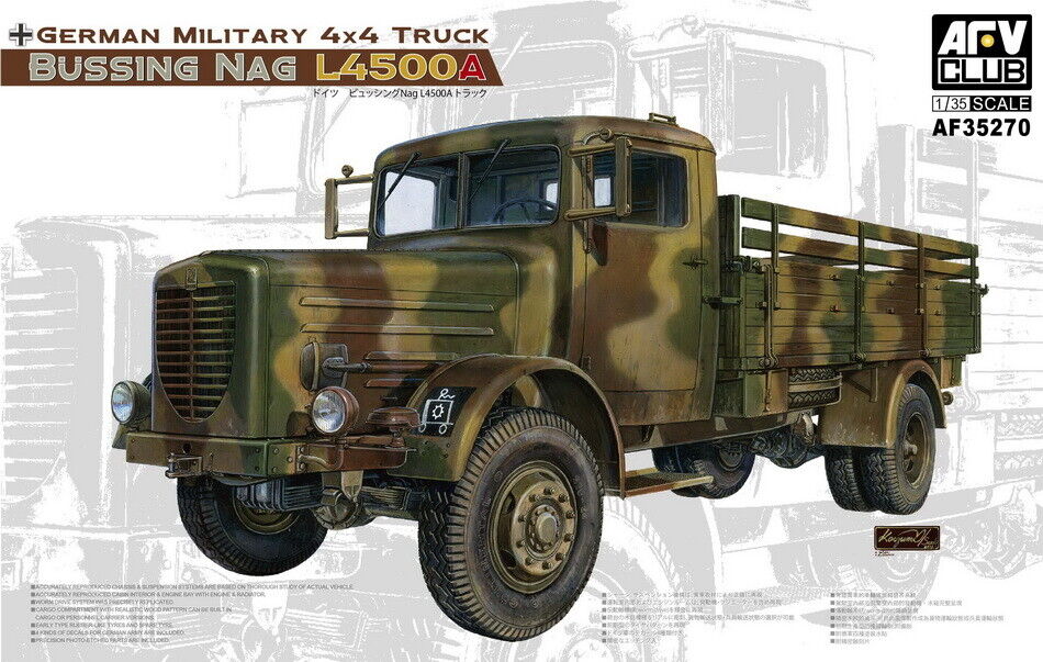 1:35 German Military 4x4 Truck Bussing NAG L4500A