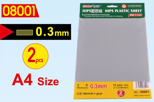 0.3mm HIPS Plastic Sheet A4 size