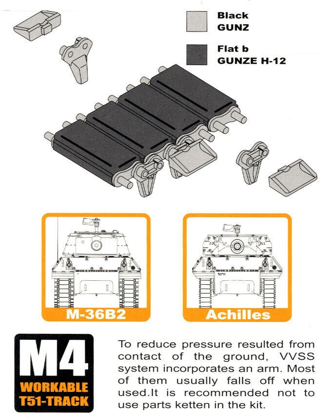 1:35 Workable M4 T51-Track (for M4 Sherman, M3 Lee, Sentinel)