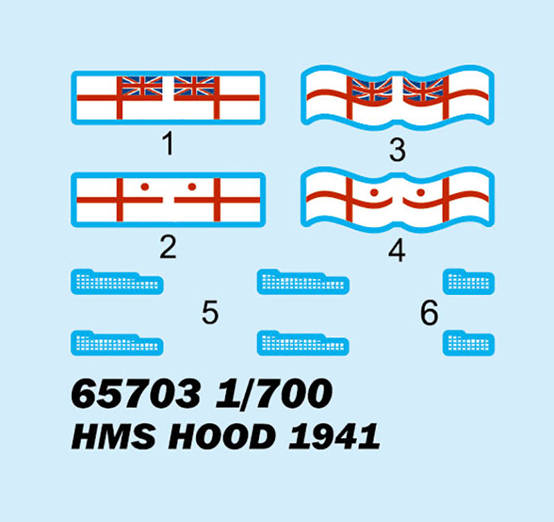 1:700 Top Grade HMS HOOD 1941