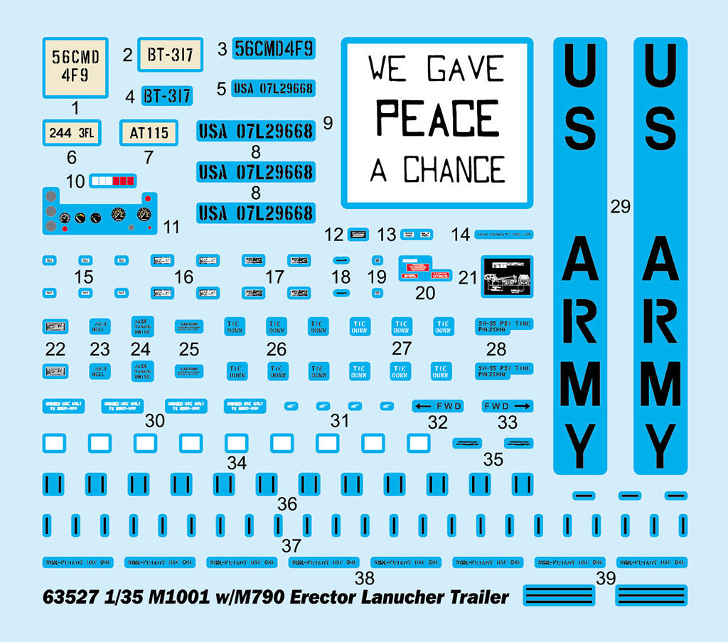 1:35 M1001 w/M790 Erector Lanucher Trailer