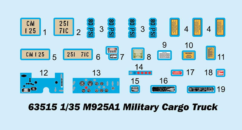 1:35 M925A1 Military Cargo Truck