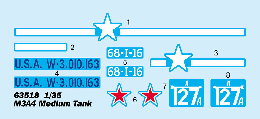 1:35 M3A4 Medium Tank