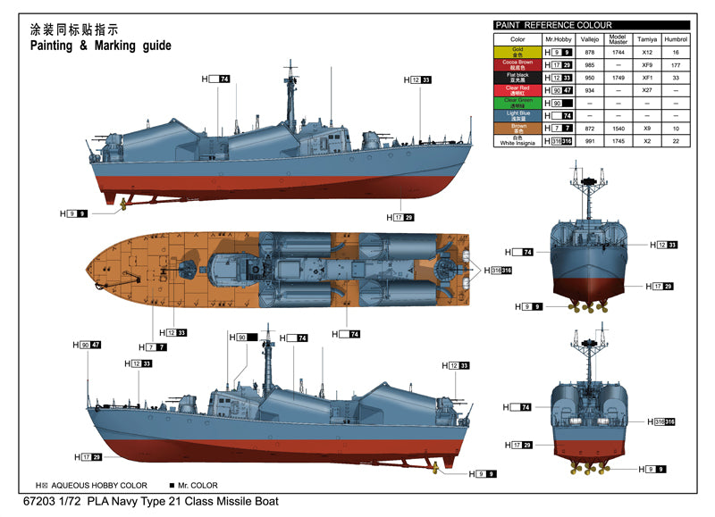 1:72 PLA Navy Type 21 Class Missile Boat