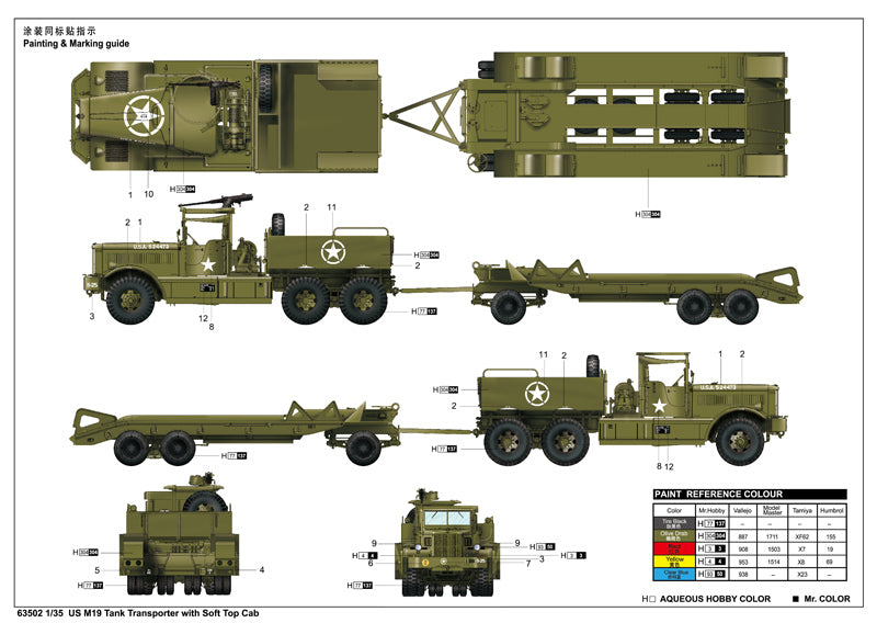 1:35 M19 Tank Transporter with Soft Top Cab