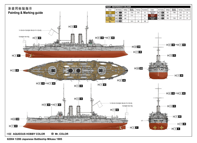 1:200 Japanese Battleship Mikasa 1905