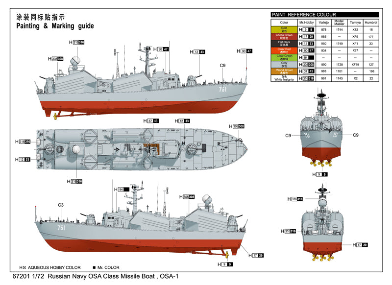 1:72 Russian Navy OSA Class Missile Boat , OSA-1