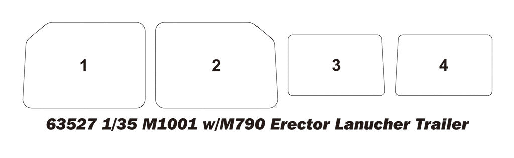 1:35 M1001 w/M790 Erector Lanucher Trailer