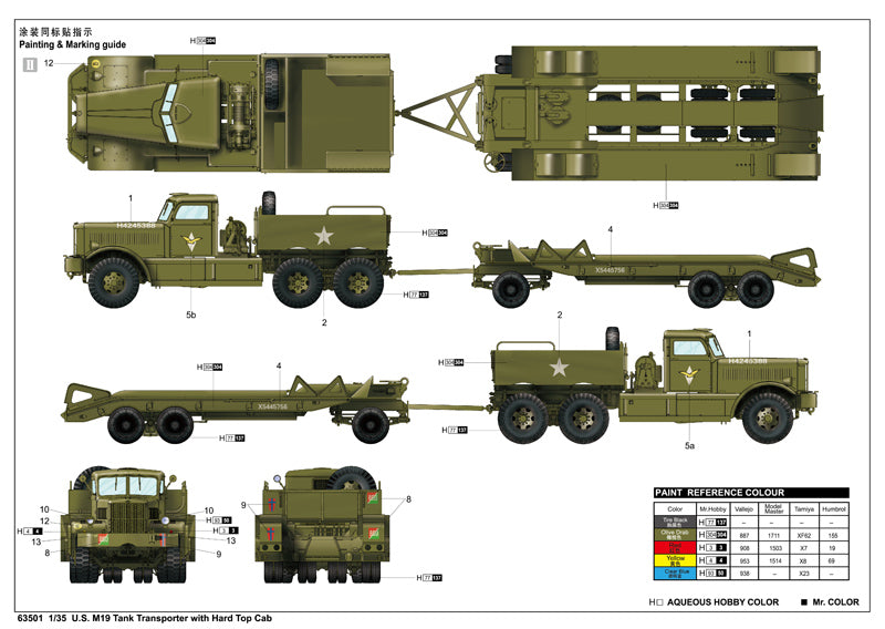 1:35 M19 Tank Transporter with Hard Top Cab