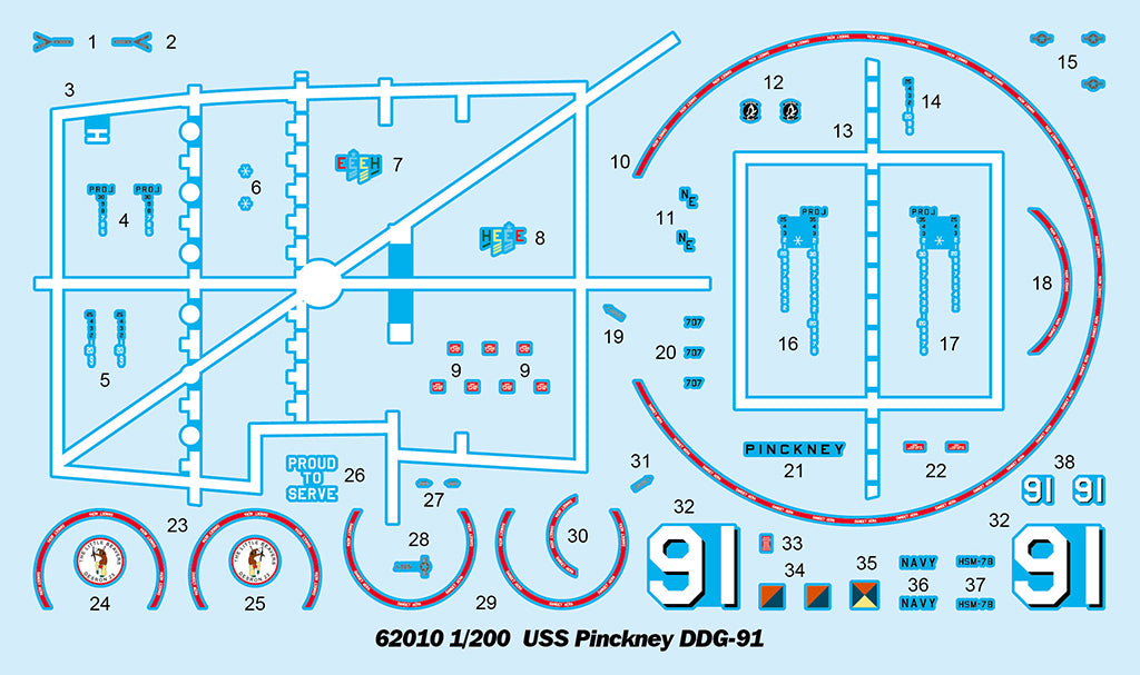 1:200 USS Pinckney DDG-91