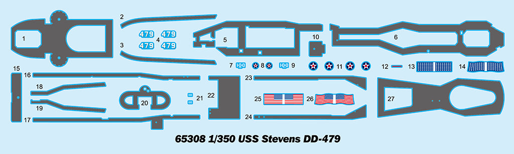1:350 USS Stevens DD-479