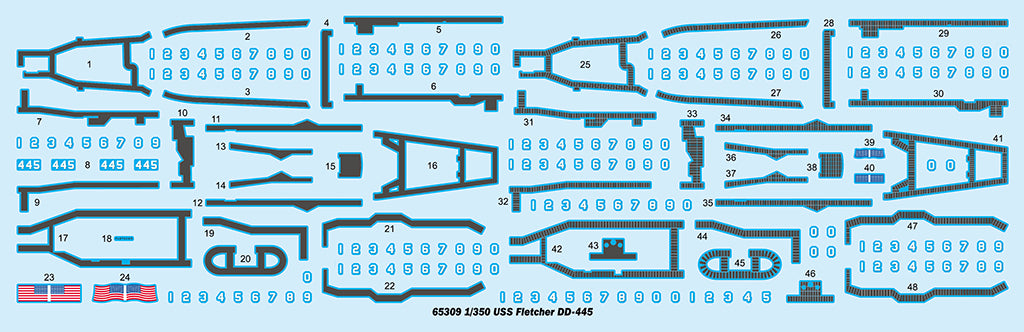 1:350 USS Fletcher DD-445