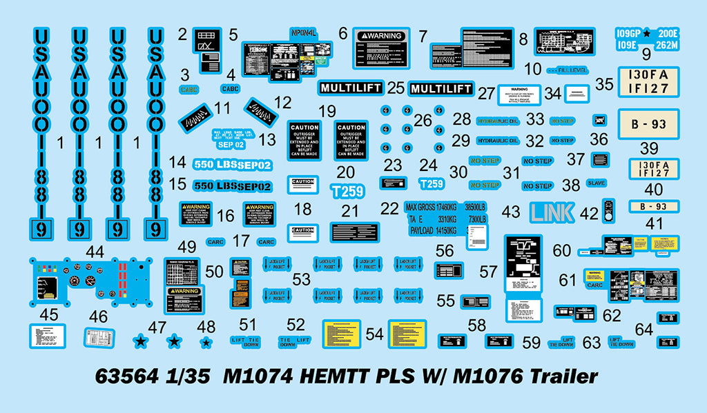 1:35 M1074 HEMTT PLS W/ M1076 Trailer