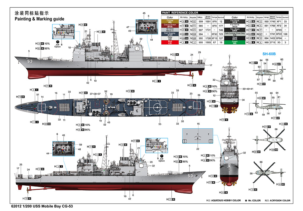 1:200 USS Mobile Bay CG-53