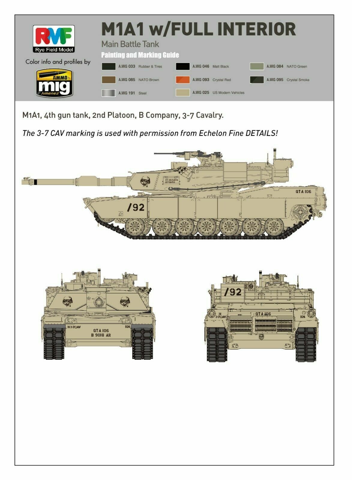 1:35 M1A1/M1A2 w/ Full Interior